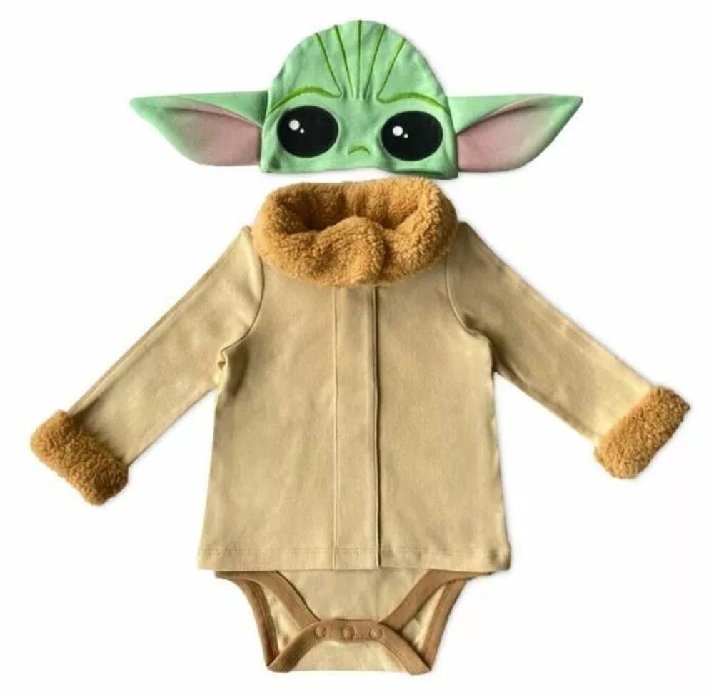 Baby Yoda Costume Outfit Set Mandalorian Cosplay Infant Halloween 0-3 Months